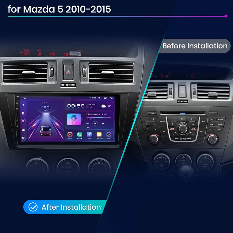 Android Radio for Mazda 5 2010-2015 | Wireless CarPlay & Android Auto (Optional) | 9