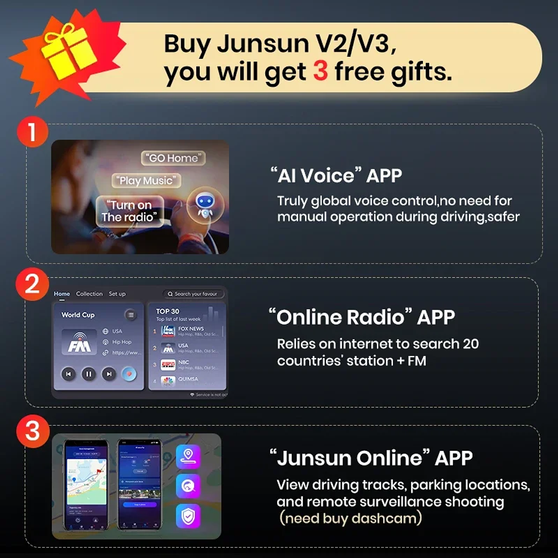 Junsun V3 Plus 2K Android 13 | Tela 9