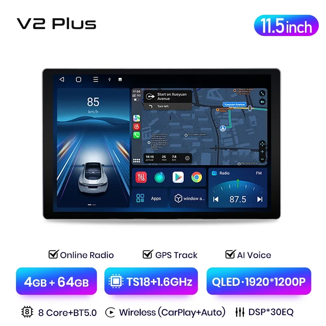 Junsun V3 Plus 2K Android 13 | Tela 9