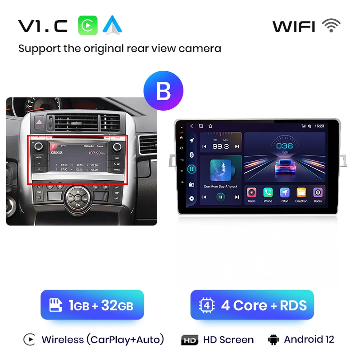 Android Radio for Toyota Verso Avensis Verso R20 (2009-2018) | Wireless CarPlay & Android Auto (Optional) | 9