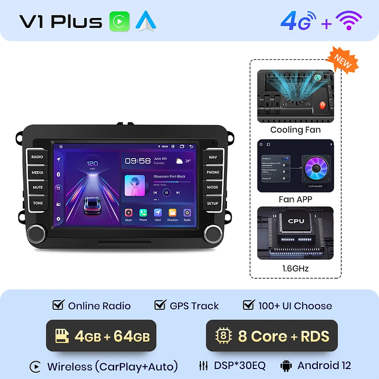 Rádio Android Junsun 7