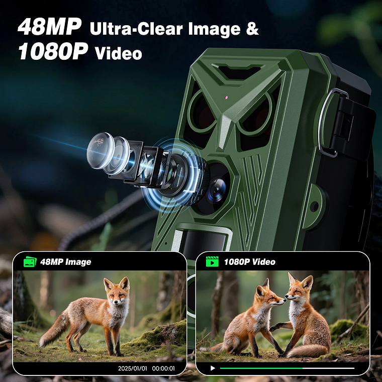 4K D300 Trail Camera | Hunting Camera with 0.8s Motion Activation, 25m Infrared Night Vision and IP66 Water Resistance 2