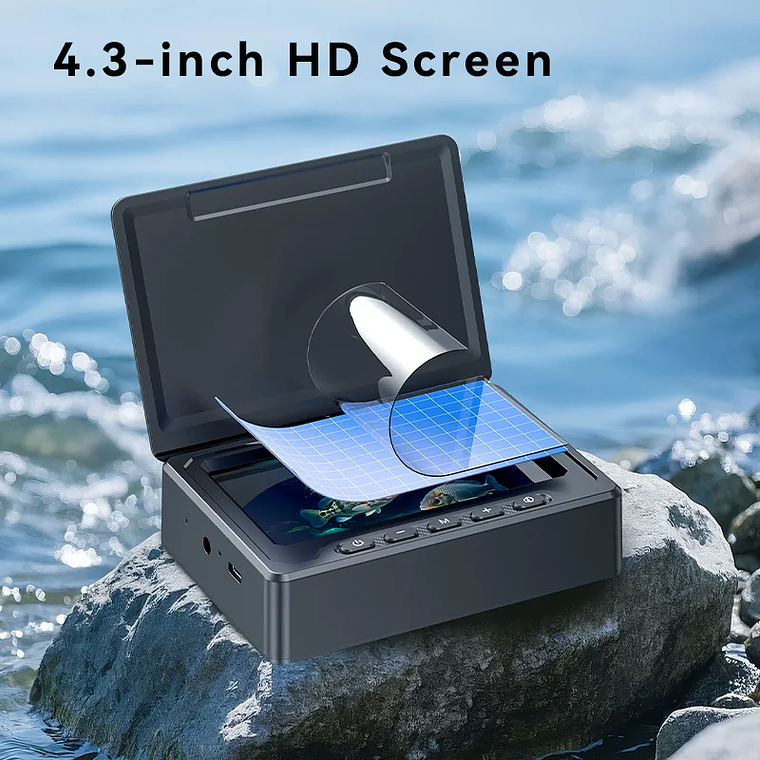 Câmera Subaquática para Pesca INSKAM F101 | Monitor 4.3” à Prova d'Água IP68, 6 LEDs Visão Noturna e Bateria 6H - Ideal para Pesca no Gelo e Embarcada 2