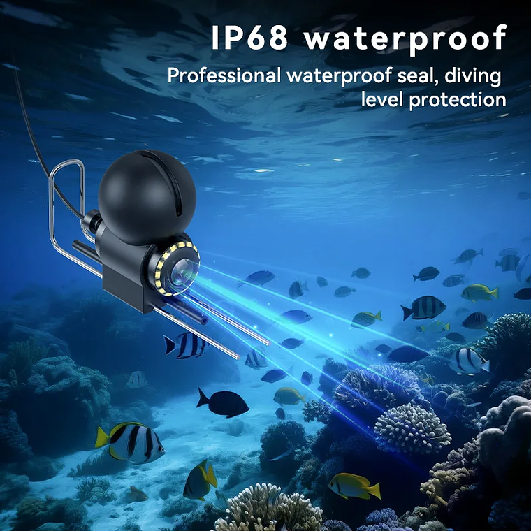 Câmera Subaquática para Pesca INSKAM F101 | Monitor 4.3” à Prova d'Água IP68, 6 LEDs Visão Noturna e Bateria 6H - Ideal para Pesca no Gelo e Embarcada 4