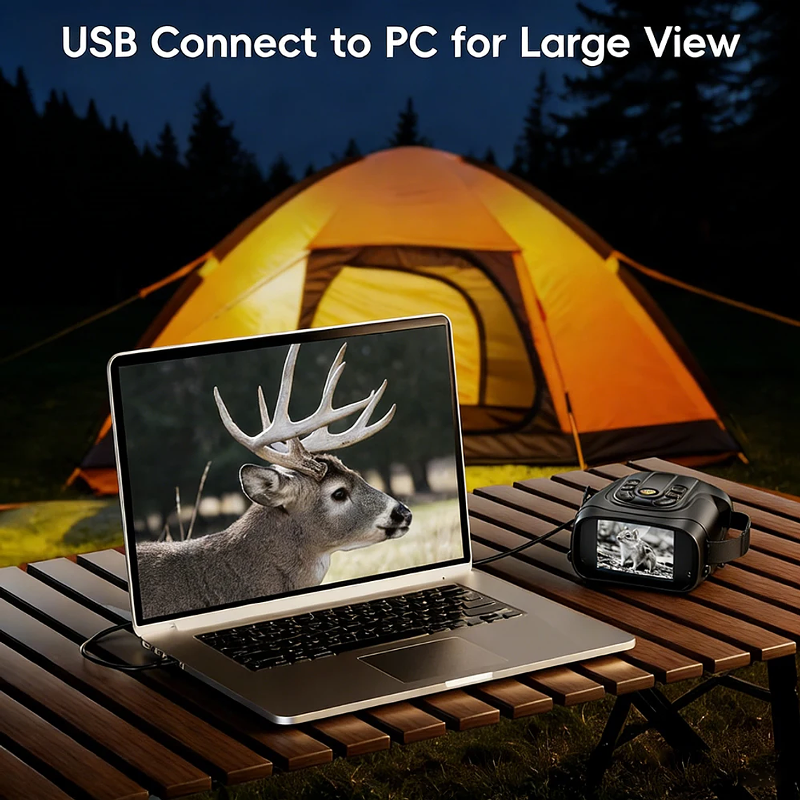 Binóculos de Visão Noturna 10X Zoom Digital | Goggles com Infravermelho 5W, Gravação de Vídeo e Alcance de 800m no Escuro 6