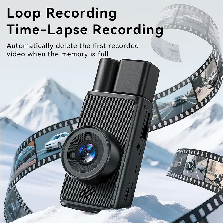 INSKAM 3-Channel Car Camera with WiFi | 1080P Recording, 24/7 Parking Monitor and Night Vision | Front and Rear Black Box 5