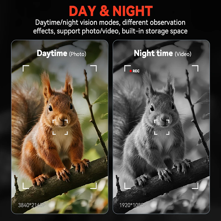 Óculos de Visão Noturna 4.5” HD com Infravermelho 5W | 800m Alcance, Bateria 6H+ e Luz Tática | Presente para Homens 4