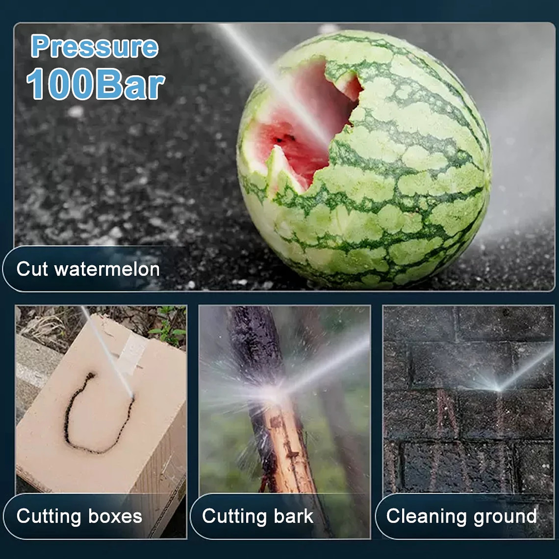 Pistola de Lavagem Sem Fio 100Bar com Motor Brushless | Bateria 20000mAh | Para Carro, Casa e Jardim | Recarrega Água de Balde 5
