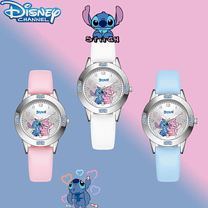 Relógio de Pulso Lilo & Stitch com Diamantes de Quartzo – Design Kawaii Disney para Mulheres e Meninas