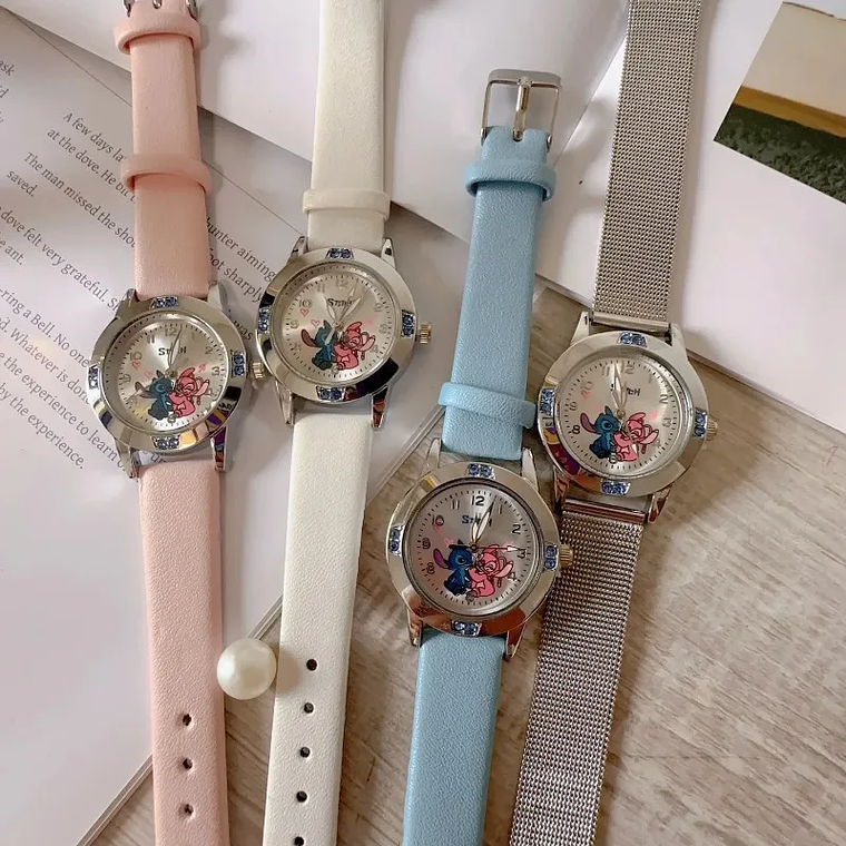 Relógio de Pulso Lilo & Stitch com Diamantes de Quartzo – Design Kawaii Disney para Mulheres e Meninas 4