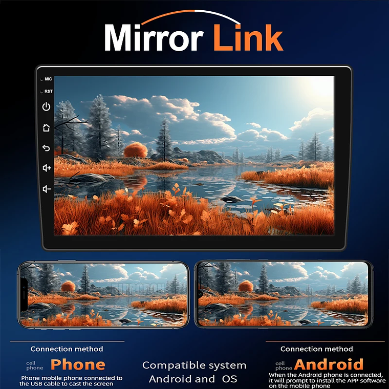 Rádio Carro 2 Din Hippcron 7/9