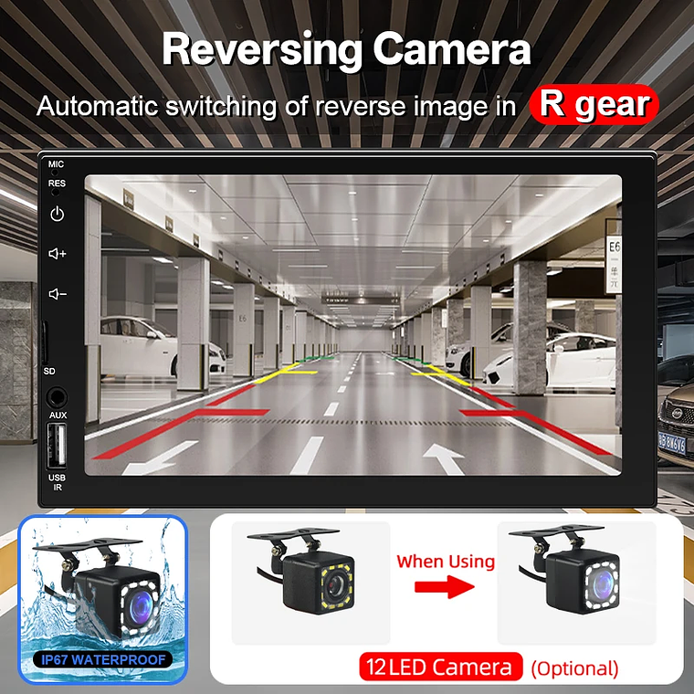 Rádio Carro 2 Din 7