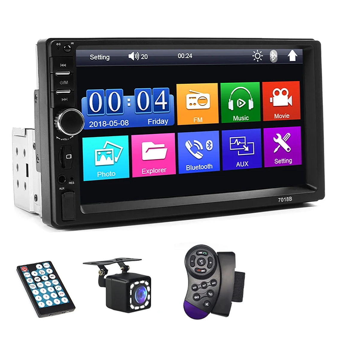 Rádio Carro 1 Din 7