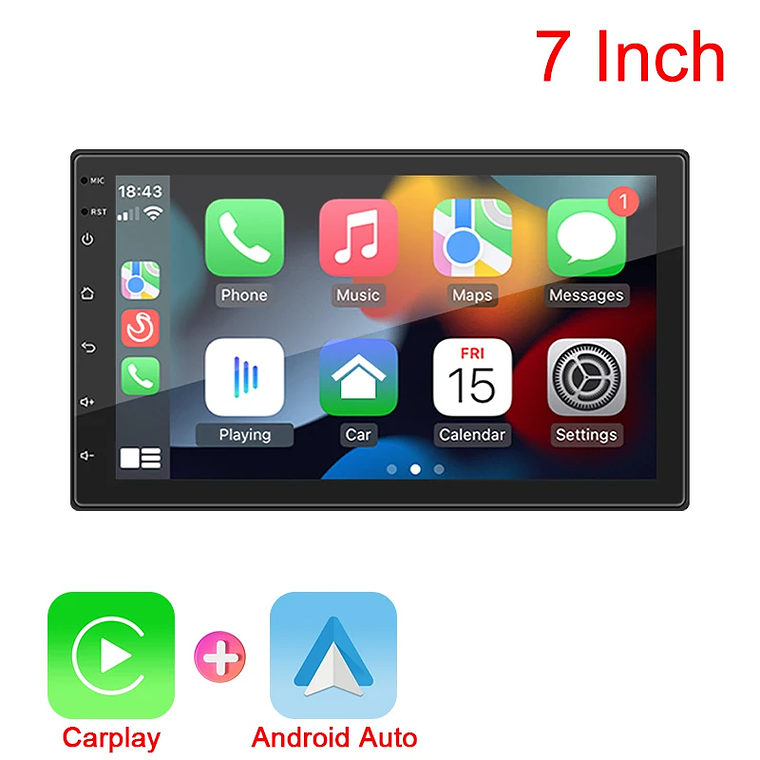 Rádio Carro 2 Din Hippcron 7/9