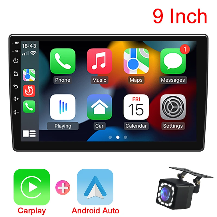 Rádio Carro 2 Din Hippcron 7/9