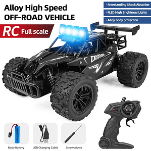 Carro RC 1:16 RC8 Off-Road 2.4G | Controle Remoto Proporcional, Big Foot Escalador, Alta Velocidade 20km/h