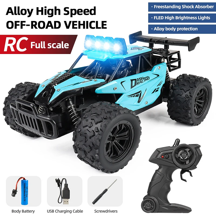 Carro RC 1:16 RC8 Off-Road 2.4G | Controle Remoto Proporcional, Big Foot Escalador, Alta Velocidade 20km/h 7