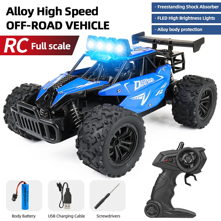 Carro RC 1:16 RC8 Off-Road 2.4G | Controle Remoto Proporcional, Big Foot Escalador, Alta Velocidade 20km/h 8