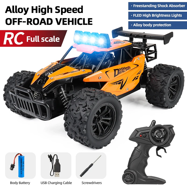 Carro RC 1:16 RC8 Off-Road 2.4G | Controle Remoto Proporcional, Big Foot Escalador, Alta Velocidade 20km/h 9