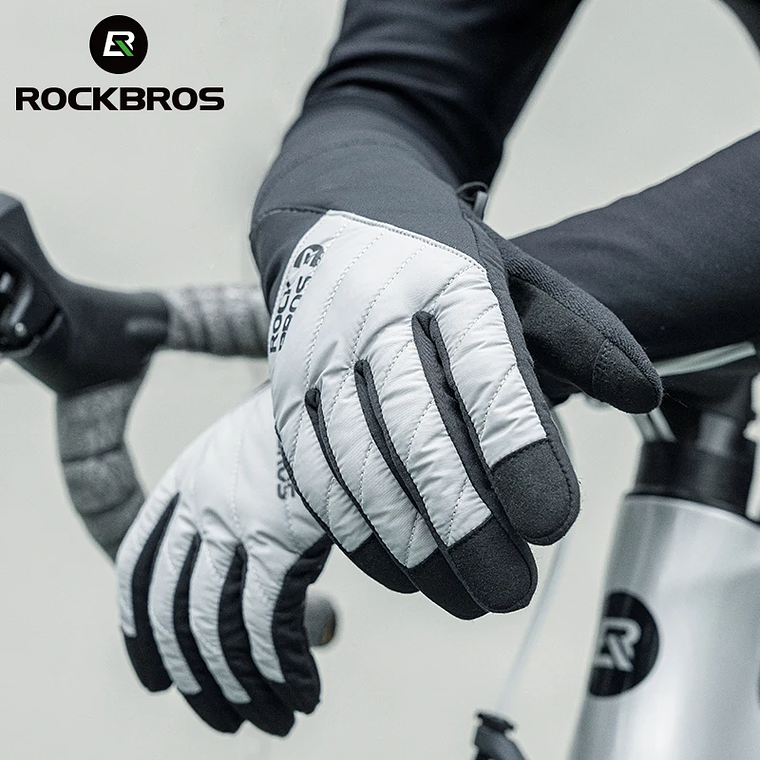 ROCKBROS Winter Bicycle Gloves Breathable Thermal Warm Full Finger Cycling Gloves Touch Screen MTB Road Riding Motorcycle Gloves 1