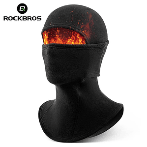 Máscara Facial Térmica Ciclismo Inverno ROCKBROS | Capuz de Poliéster Anti-Vento para Ski, Moto e MTB