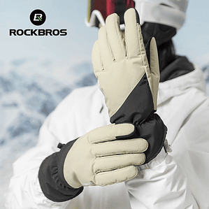 Luvas Térmicas Inverno ROCKBROS S378 | Touch Screen, Isolamento Térmico para Ski, Ciclismo e Moto