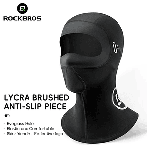 Balaclava Ciclismo Inverno ROCKBROS LF70609 | Máscara Cervical Térmica Anti-Vento para Ski, Pesca e Moto