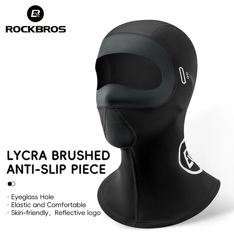 Balaclava Ciclismo Inverno ROCKBROS LF70609 | Máscara Cervical Térmica Anti-Vento para Ski, Pesca e Moto 1