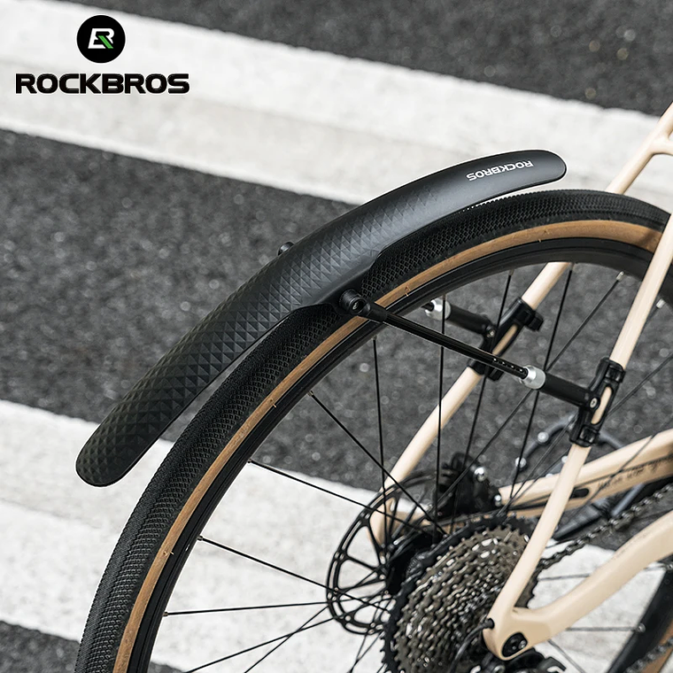 Para-Lamas Bicicleta ROCKBROS FK-891 | Par de Saliências PP + Alumínio, Instalação Rápida, Ajustável – Dianteiro e Traseiro 1