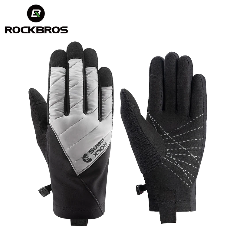 ROCKBROS Winter Bicycle Gloves Breathable Thermal Warm Full Finger Cycling Gloves Touch Screen MTB Road Riding Motorcycle Gloves 7