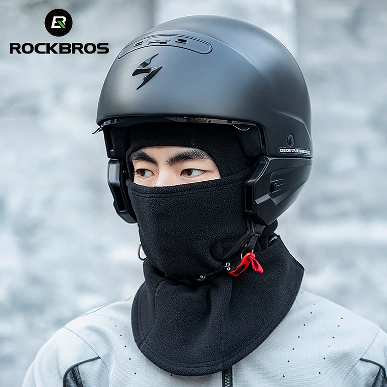 Máscara Facial Térmica Ciclismo Inverno ROCKBROS | Capuz de Poliéster Anti-Vento para Ski, Moto e MTB 3