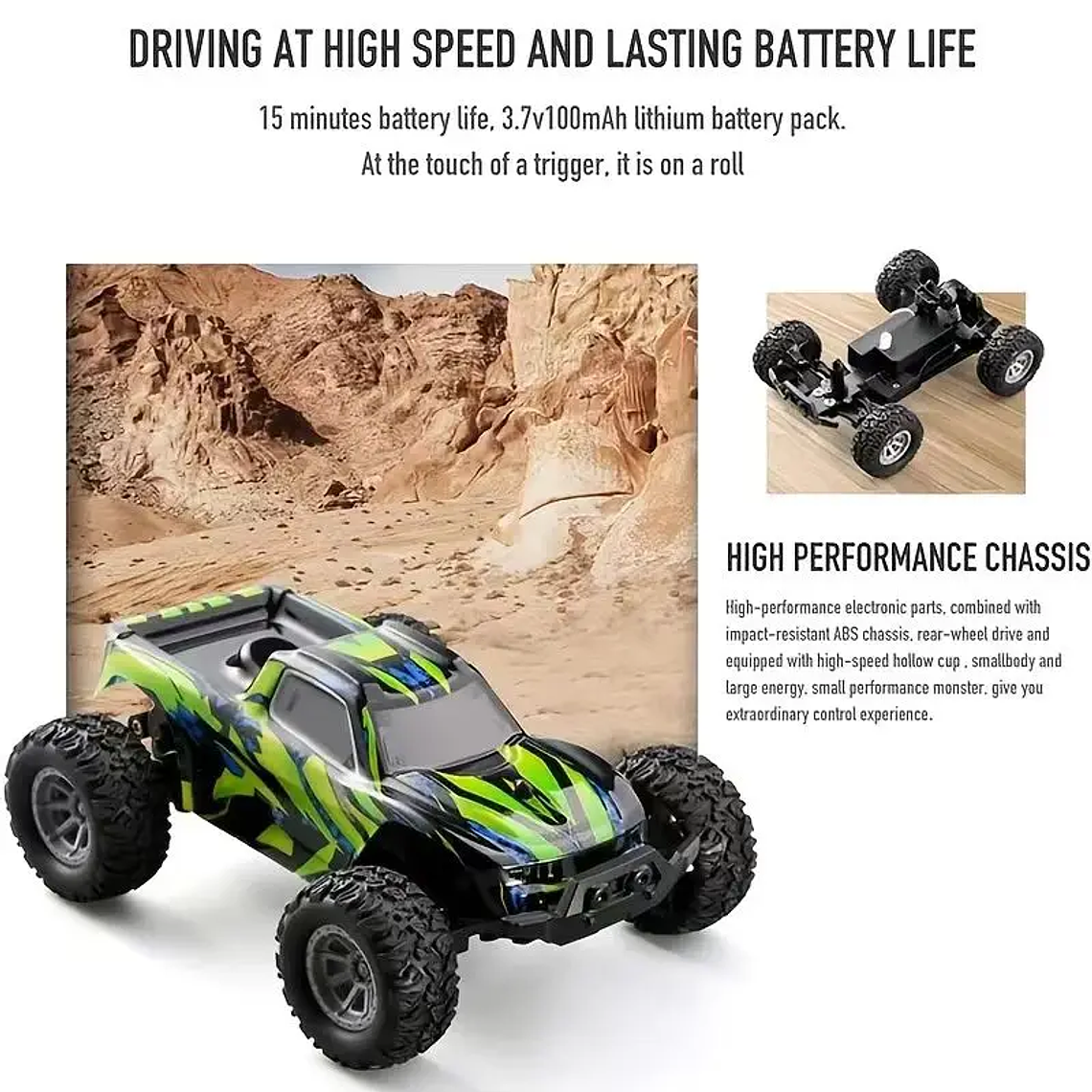 Carro RC 4x4 Off-Road Max's New 801 Escalador | Drift, 1:32, Controle 30m, Luzes, Bateria Recarregável 5