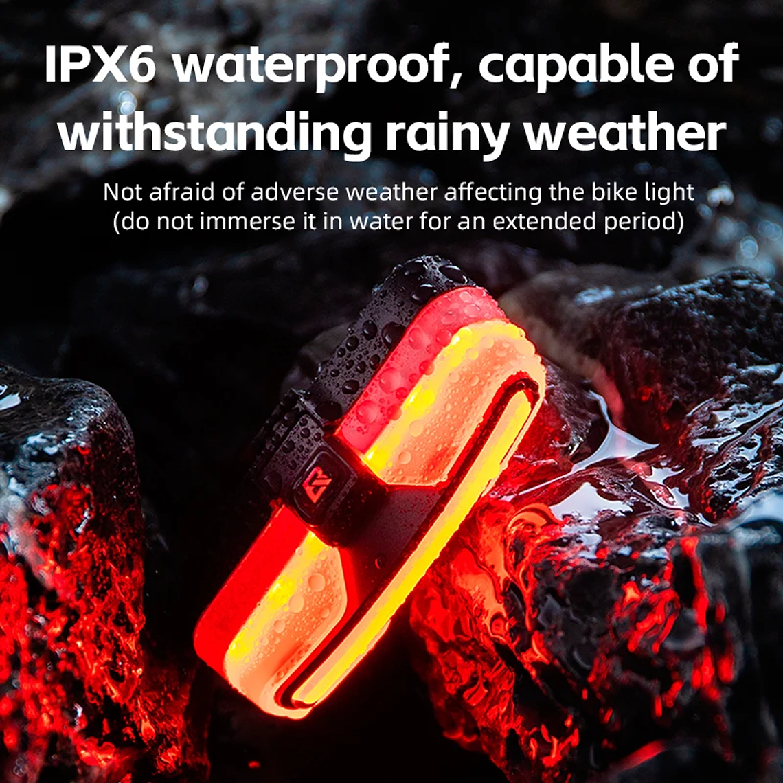 Lanterna Traseira Inteligente ROCKBROS REX02 | Sensores de Travão e Vibração, 5 Modos, USB-C, IPX6 2