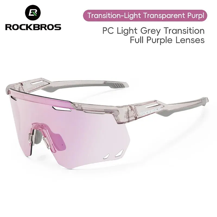 Óculos Ciclismo ROCKBROS SP323 | Lentes Fotocromáticas/Polarizadas, TR-90, UV400, 28g – Unissex para MTB e Golfe 8
