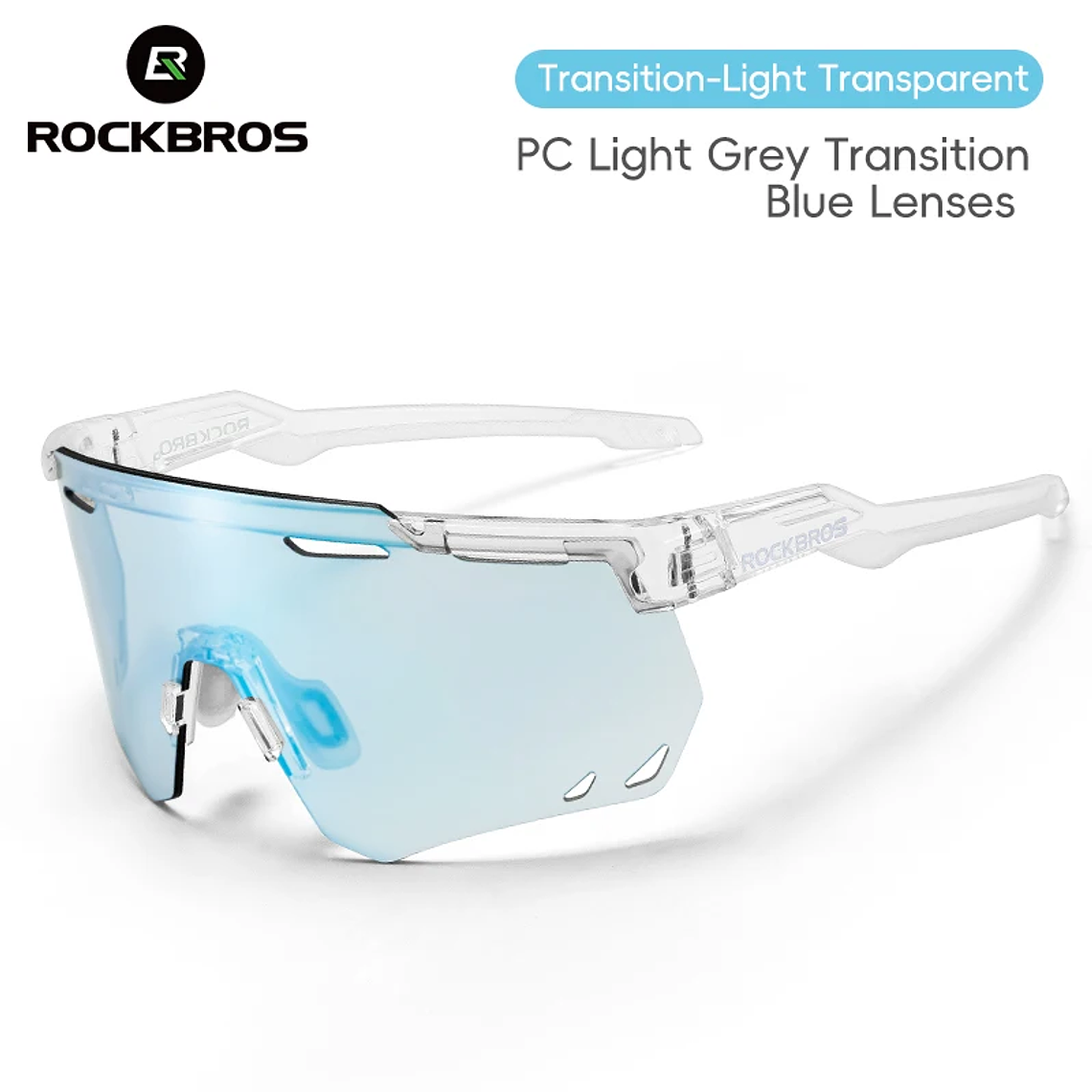 Óculos Ciclismo ROCKBROS SP323 | Lentes Fotocromáticas/Polarizadas, TR-90, UV400, 28g – Unissex para MTB e Golfe 11