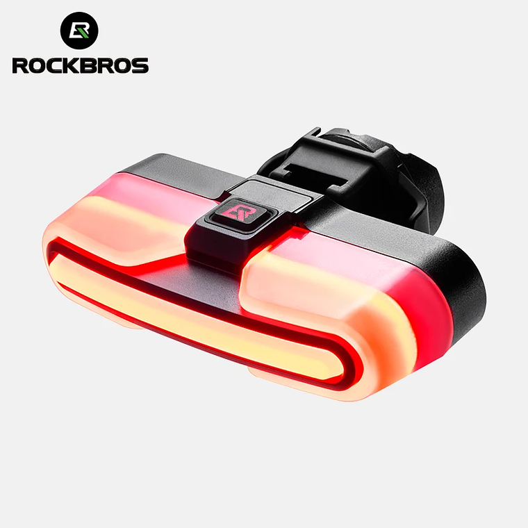 Lanterna Traseira Inteligente ROCKBROS REX02 | Sensores de Travão e Vibração, 5 Modos, USB-C, IPX6 7