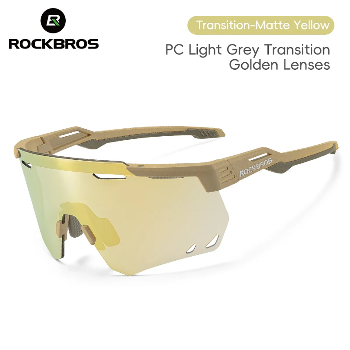 Óculos Ciclismo ROCKBROS SP323 | Lentes Fotocromáticas/Polarizadas, TR-90, UV400, 28g – Unissex para MTB e Golfe 13