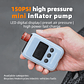 ROCKBROS Portable Electric Air Pump - 150 PSI, LED Display, Type-C Charging, 500mAh, for MTB and Road Bikes - thumbnail 1