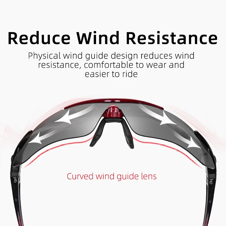 ROCKBROS 0089 Cycling Glasses - Photochromic, Polarized, 5 Lenses, Unisex, for MTB and Road Cycling 4