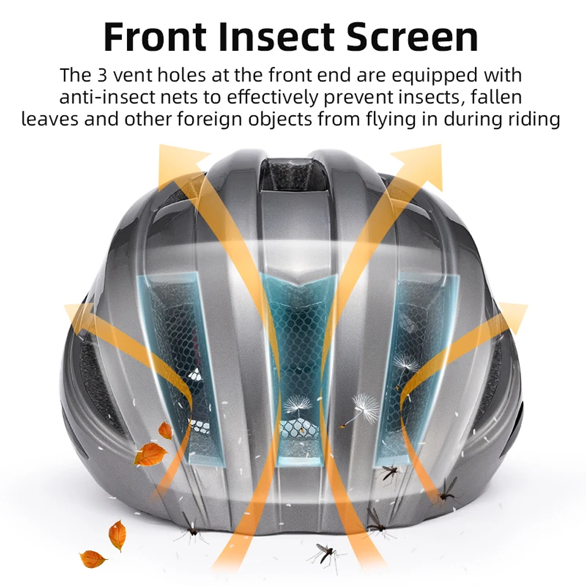 Capacete de Ciclismo com Luz ROCKBROS ZK-013 - Luz LED USB, 252g, EPS+PC, 12 Ventilações, Unissexo 3