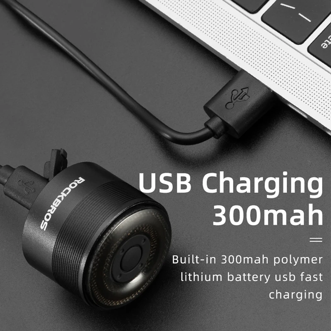 Luz Traseira para Bicicleta ROCKBROS Q1 - Carregamento Type-C, 5 Modos, Alumínio, IPX6, Para Selim ou Seatpost 2