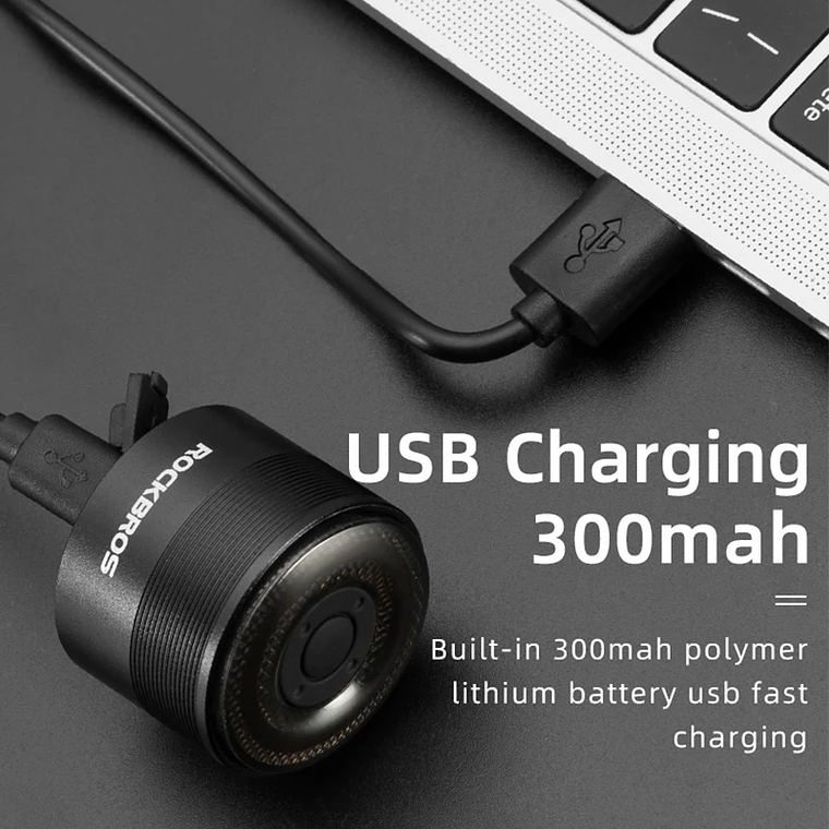 Luz Traseira para Bicicleta ROCKBROS Q1 - Carregamento Type-C, 5 Modos, Alumínio, IPX6, Para Selim ou Seatpost 2