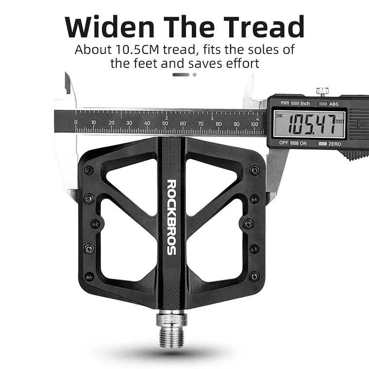 ROCKBROS M906 Bicycle Pedals - Reinforced Nylon, DU Bearing, 152g, Anti-Slip for MTB and Road 3