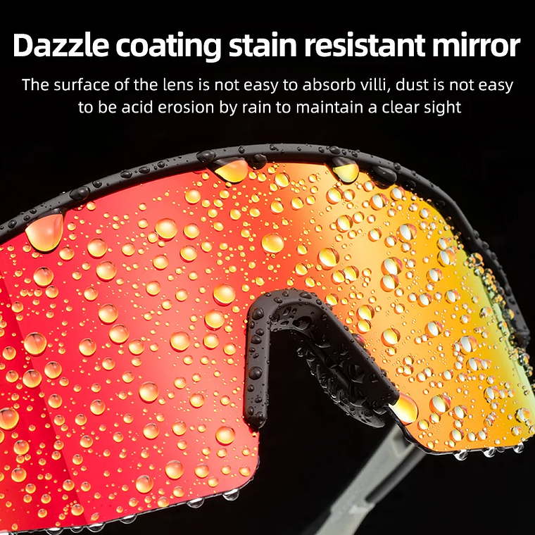 Óculos de Ciclismo ROCKBROS SP204 - Com Aro para Lentes de Graduação, Lentes Polarizadas TAC, TR-90, 24g 4