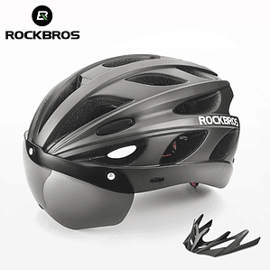 Capacete de Ciclismo ROCKBROS TT-16-TI - 251g, Visor Fotocromático, EPS, Para Homem e Mulher, MTB