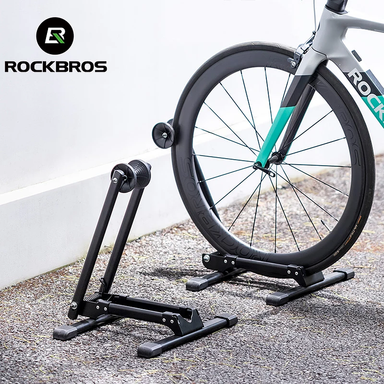 Suporte de Estacionamento para Bicicleta ROCKBROS - Dobrável, em Aço, Capacidade 20kg, Para MTB e Estrada 2
