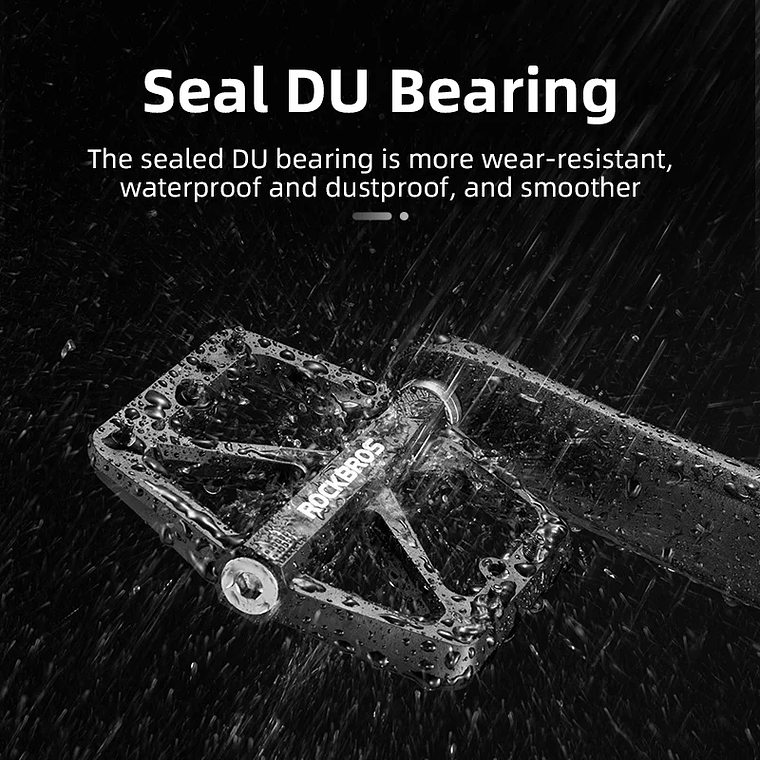 ROCKBROS M906 Bicycle Pedals - Reinforced Nylon, DU Bearing, 152g, Anti-Slip for MTB and Road 5