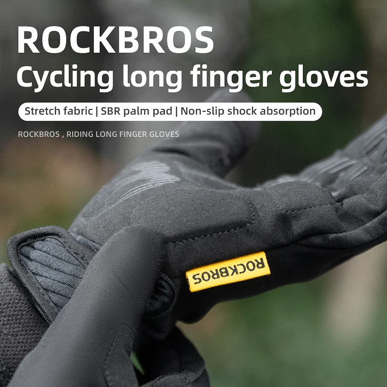 ROCKBROS MT025-1 Winter Cycling Gloves - Touchscreen, Fleece Lining, Windproof, For Men, 30g 5