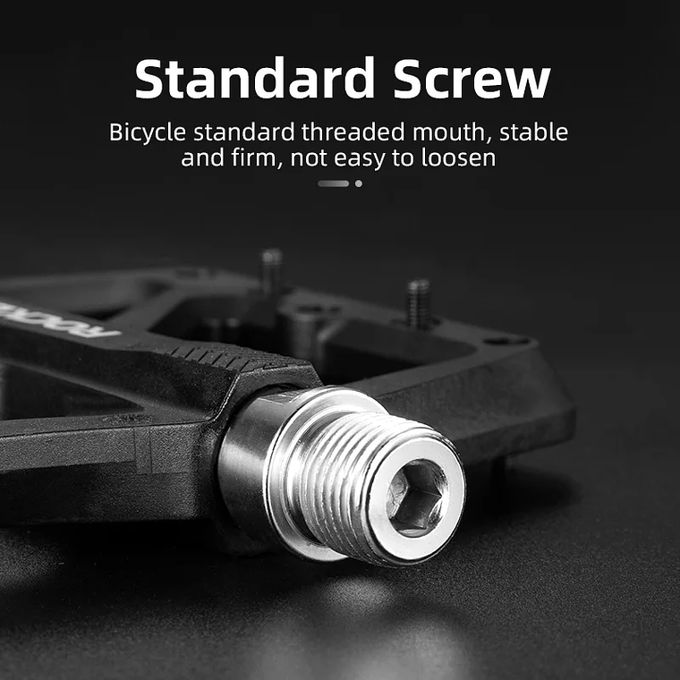 ROCKBROS M906 Bicycle Pedals - Reinforced Nylon, DU Bearing, 152g, Anti-Slip for MTB and Road 6