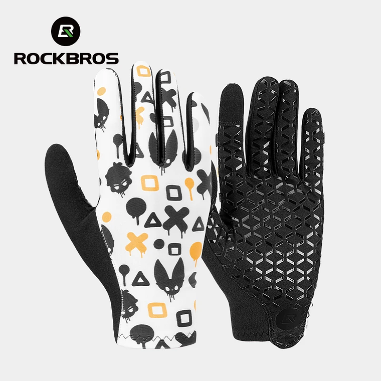 ROCKBROS S369-1 Full Finger Cycling Gloves - Touchscreen, Anti-Slip, with Pillow, for MTB and Road 7